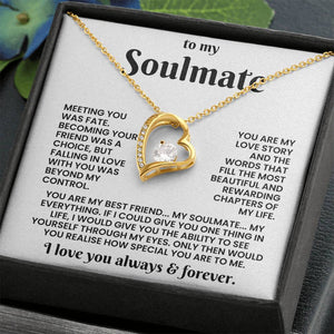 To My Soulmate - The Day I Met You, My Life Changed - Forever Love Necklace - luxoz