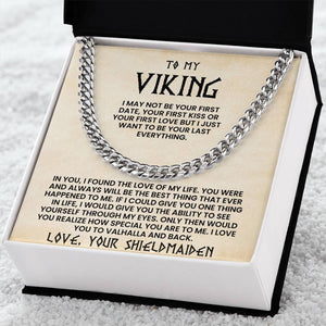 To My Viking - Cuban Link Chain - Love Your Shieldmaiden - luxoz