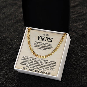 To My Viking - Cuban Link Chain - Love Your Shieldmaiden - luxoz