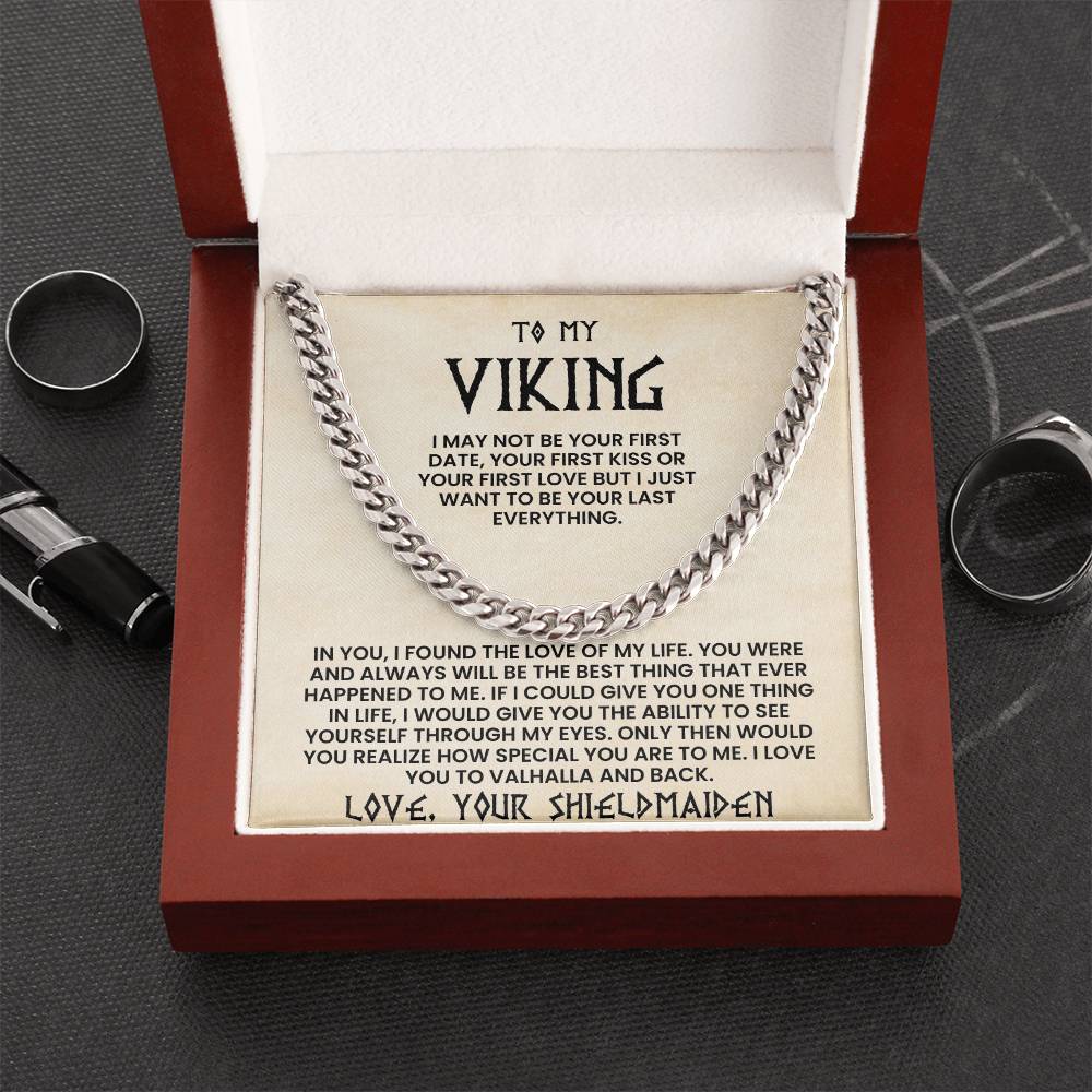 To My Viking - Cuban Link Chain - Love Your Shieldmaiden - luxoz