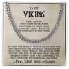 To My Viking - I Love You to Valhalla and Back - Cuban Chain Necklace - luxoz