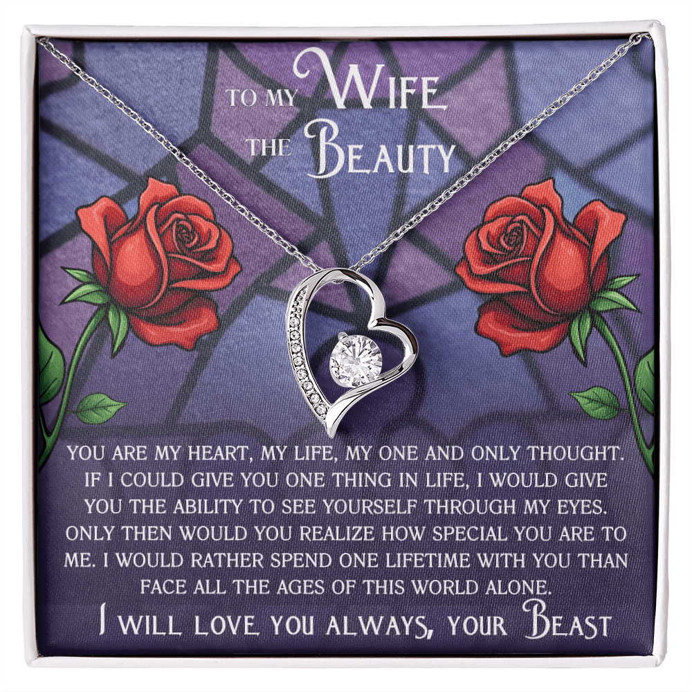 To My Wife The Beauty Necklace - Valentines Gift for Wife - luxoz