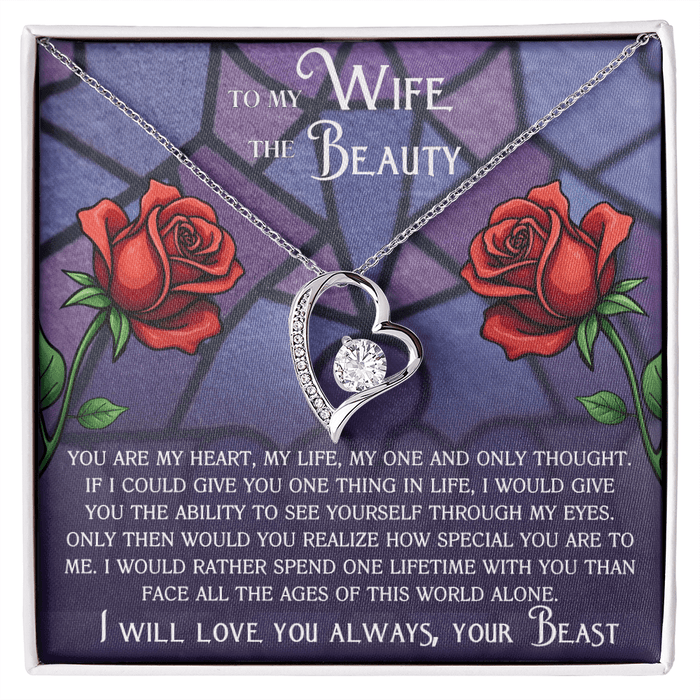 To My Wife The Beauty Necklace - Valentines Gift for Wife