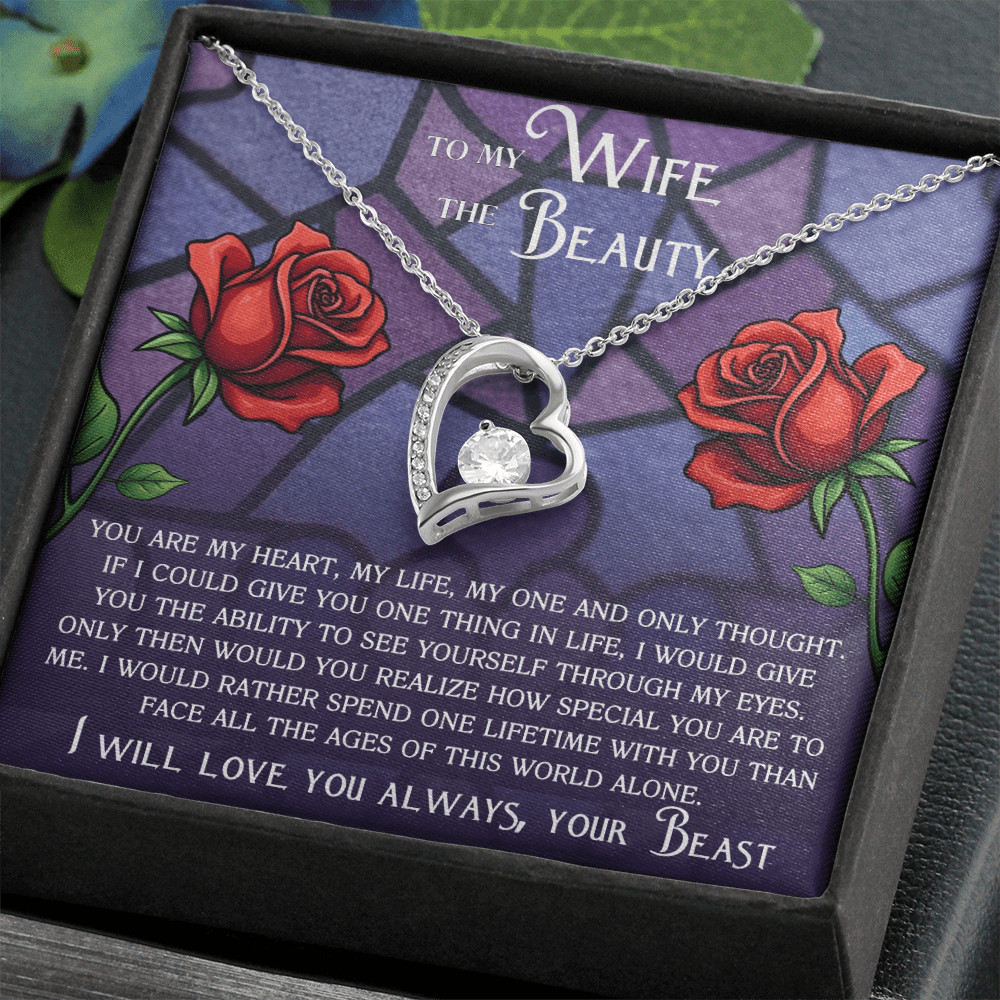 To My Wife The Beauty Necklace - Valentines Gift for Wife - luxoz