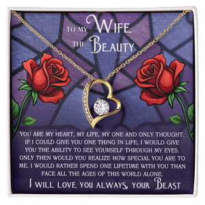 To My Wife The Beauty Necklace - Valentines Gift for Wife - luxoz