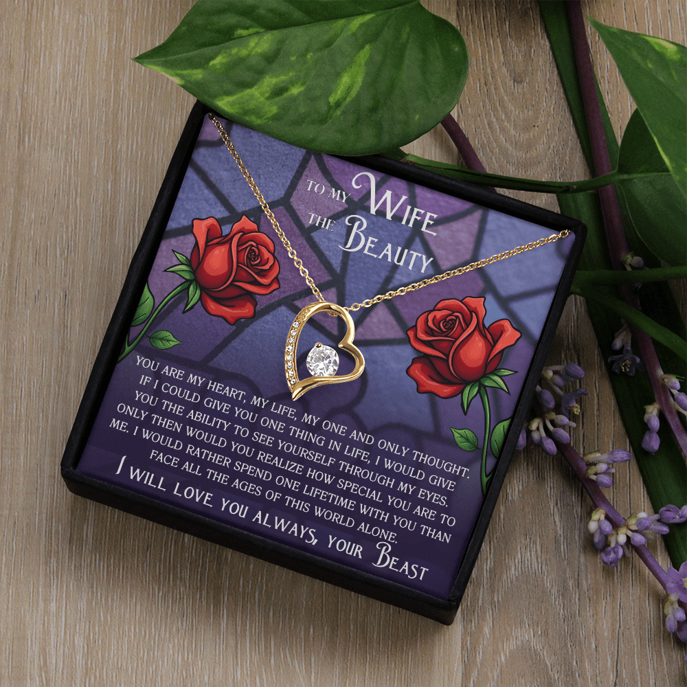 To My Wife The Beauty Necklace - Valentines Gift for Wife - luxoz