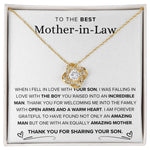 To The Best Mother-In-Law-Loveknot Necklace-I Am His Lucky Wife - luxoz