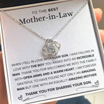 To The Best Mother-In-Law-Loveknot Necklace-I Am His Lucky Wife - luxoz