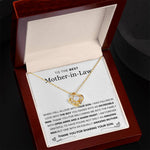 To The Best Mother-In-Law-Loveknot Necklace-I Am His Lucky Wife - luxoz