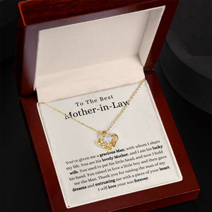 To The Best Mothet-In Law-Loveknot Necklace-Thank You For Welcoming Me - luxoz