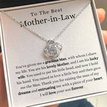 To The Best Mothet-In Law-Loveknot Necklace-Thank You For Welcoming Me - luxoz