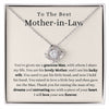 To The Best Mothet-In Law-Loveknot Necklace-Thank You For Welcoming Me - luxoz