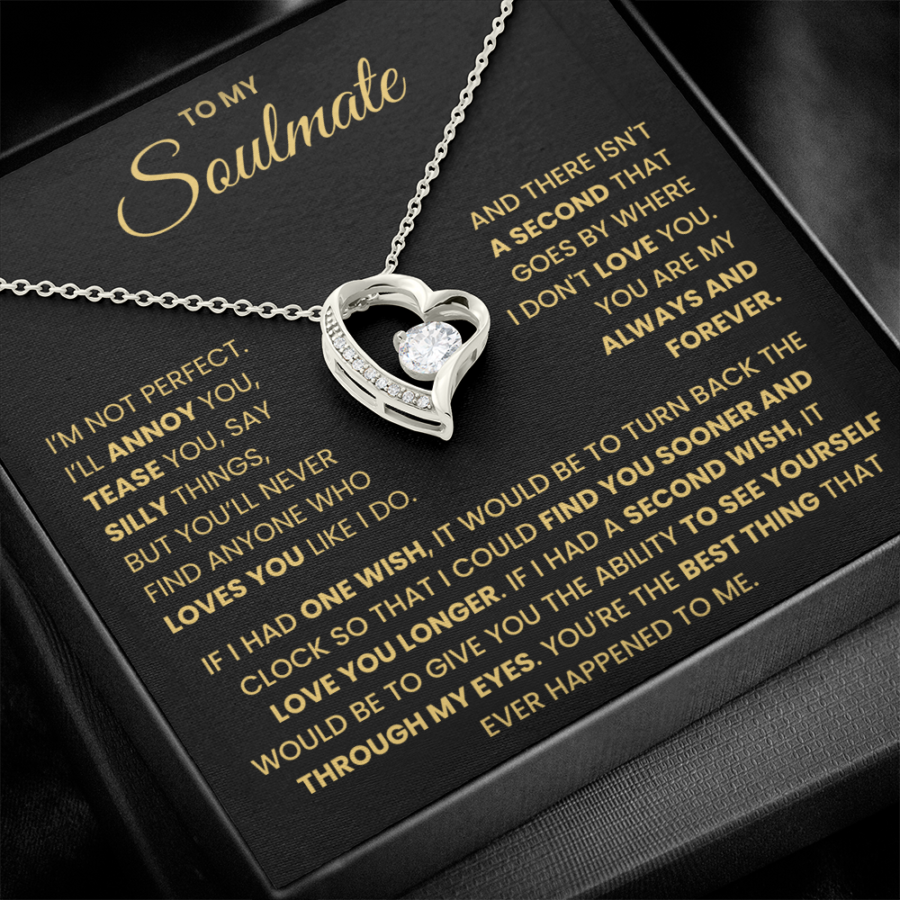 Luxoz To My Soulmate Heart Necklace Gift Set Lux221