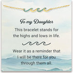 Wave Bracelet For Daughter-Stainless Steel 14k Gold Plated