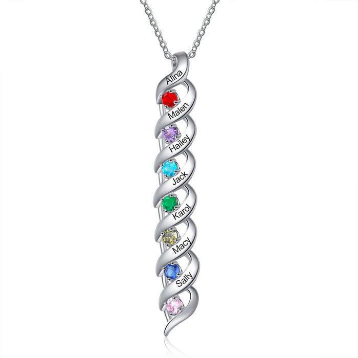 Birthstone Name Necklace-925 Sterling Silver Jewelry