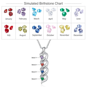 Personalized Name Necklace | Name and Birthstone Necklace | luxoz