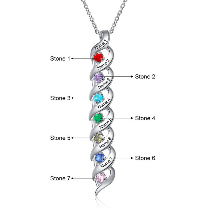 Birthstone Name Necklace-925 Sterling Silver Jewelry