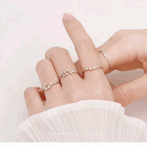 Adjustable Sterling Silver S925 Zodic Constellation Rings - luxoz