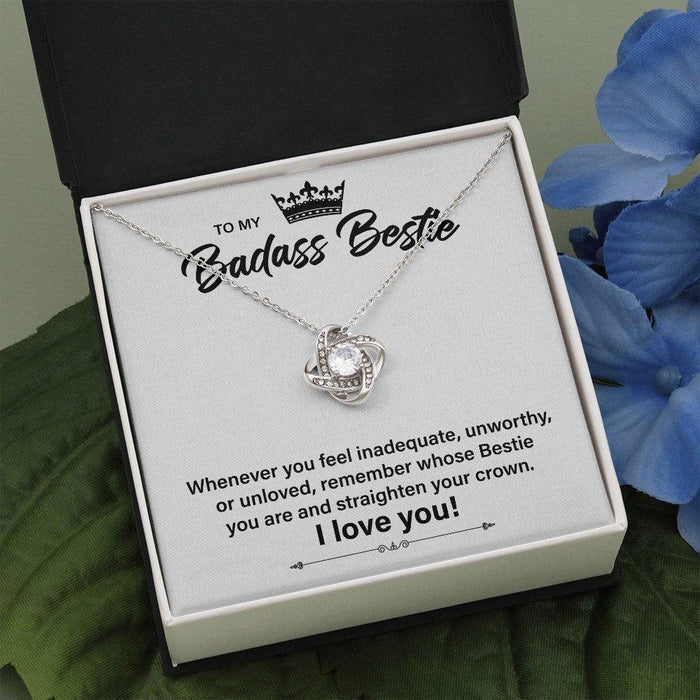 To My Badass Bestie-Loveknot Necklace-I Love You