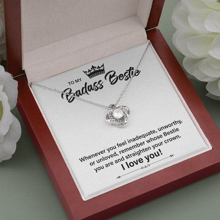 To My Badass Bestie-Loveknot Necklace-I Love You