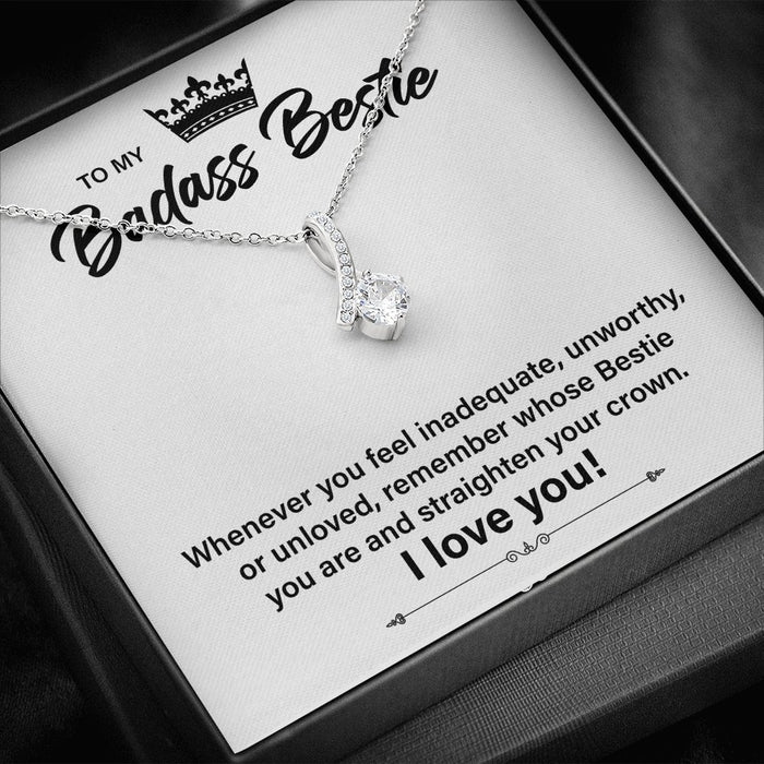To My Best Friend-Silver Alluring Necklace-I Love You