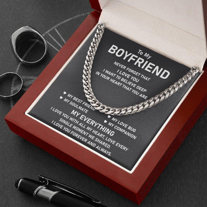 Cuban Chain Necklace-To My Boyfriend-Promise Necklace