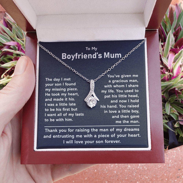 To My Boyfriend's Mum Necklace-Silver Alluring Necklace