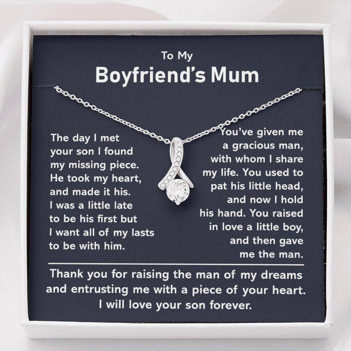 To My Boyfriend's Mum Necklace-Silver Alluring Necklace