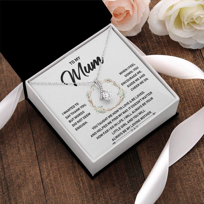 To My Mum Necklace-Silver Alluring Necklace-I Wanted To Say