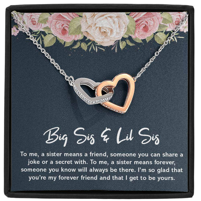 Sister Jewellery Gift- Interlocking Hearts Necklace