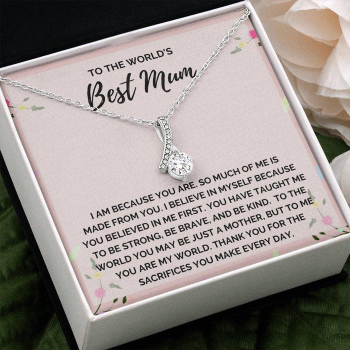 To My Mummy Necklace-Alluring Necklace-World's Best Mum