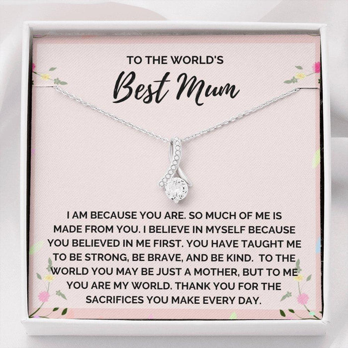 To My Mummy Necklace-Alluring Necklace-World's Best Mum
