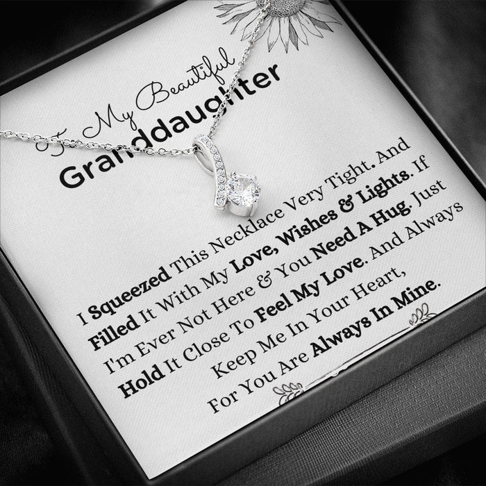 To My Granddaughter- Jewellery Necklace For Granddaughter