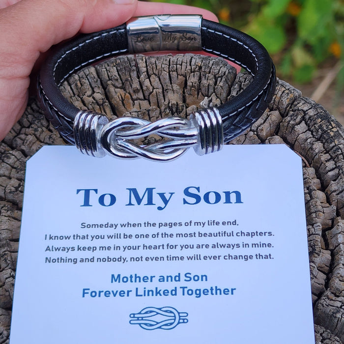 Bracelet For Son- Mother And Son Linked Forever