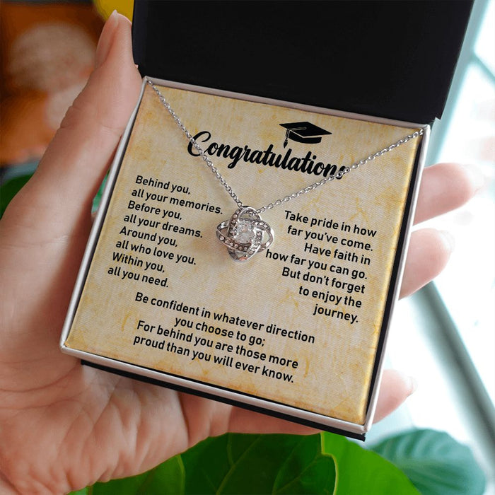 Graduation Necklace For Her- Loveknot Necklace