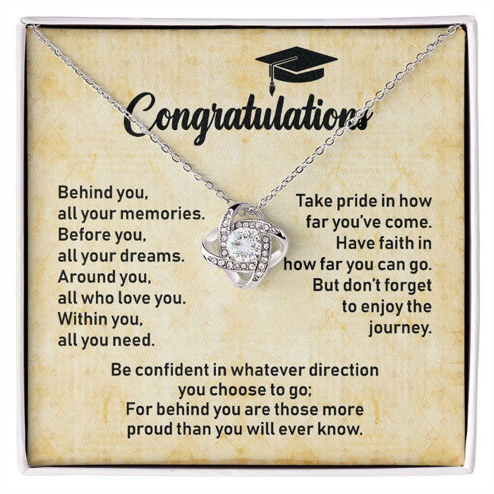 Graduation Necklace For Her- Loveknot Necklace