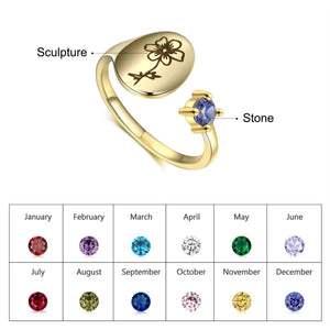 Birthstone Ring | Personalized Birthstone Rings | luxoz