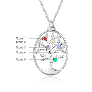 Custom Family Tree Stainless Steel Necklace - luxoz