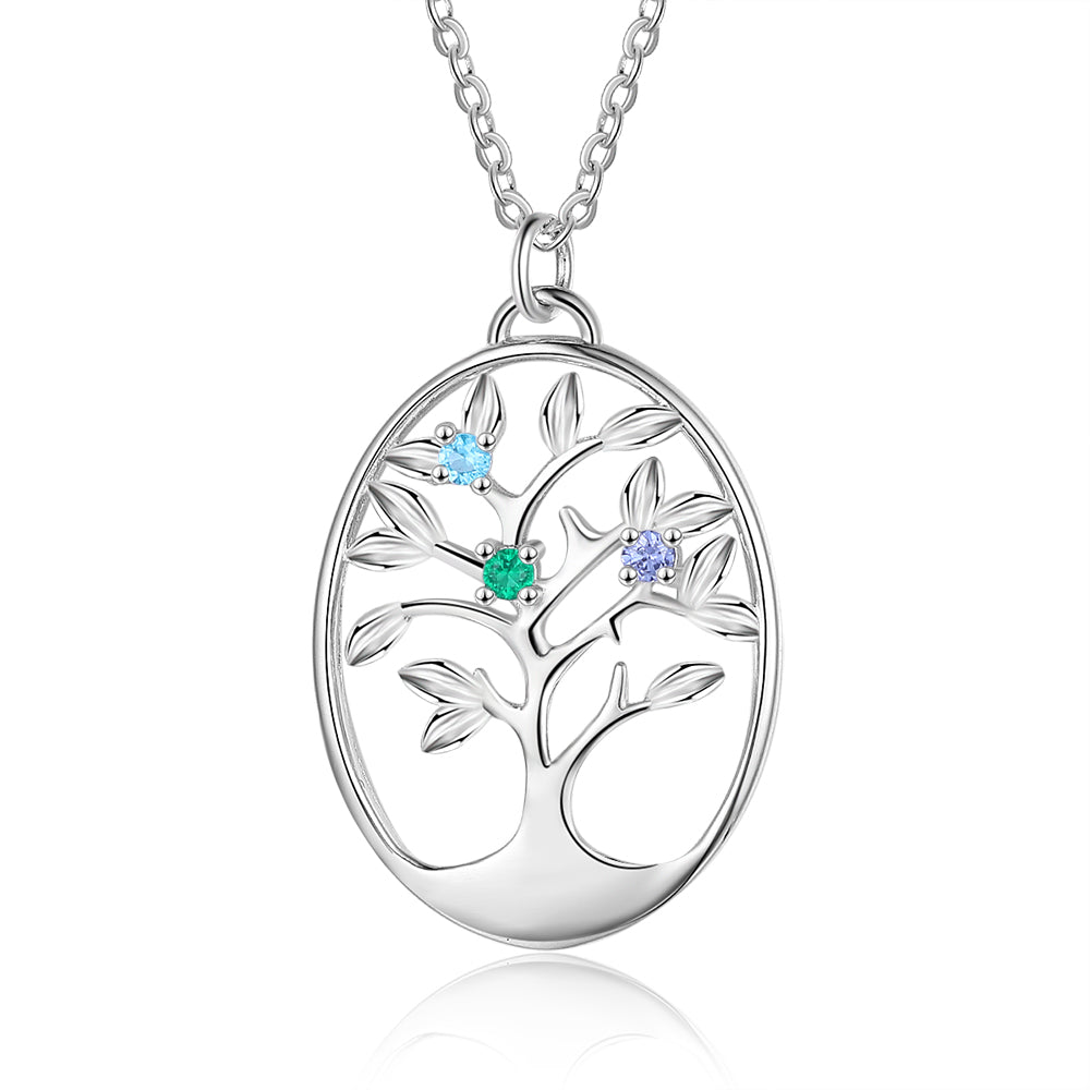 Custom Family Tree Stainless Steel Necklace - luxoz