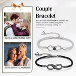 Custom Infinity Photo Projection Couple Bracelet - luxoz