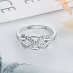 Engraved Infinity Love Ring- Rhodium Plated Ring - luxoz