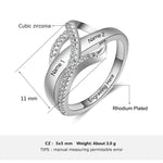 Engraved promise Ring For Her- Gold Plated Ring - luxoz