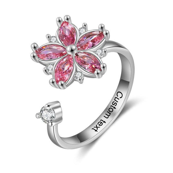 Fidget Ring- Adjustable Gold Plated Ring For Her