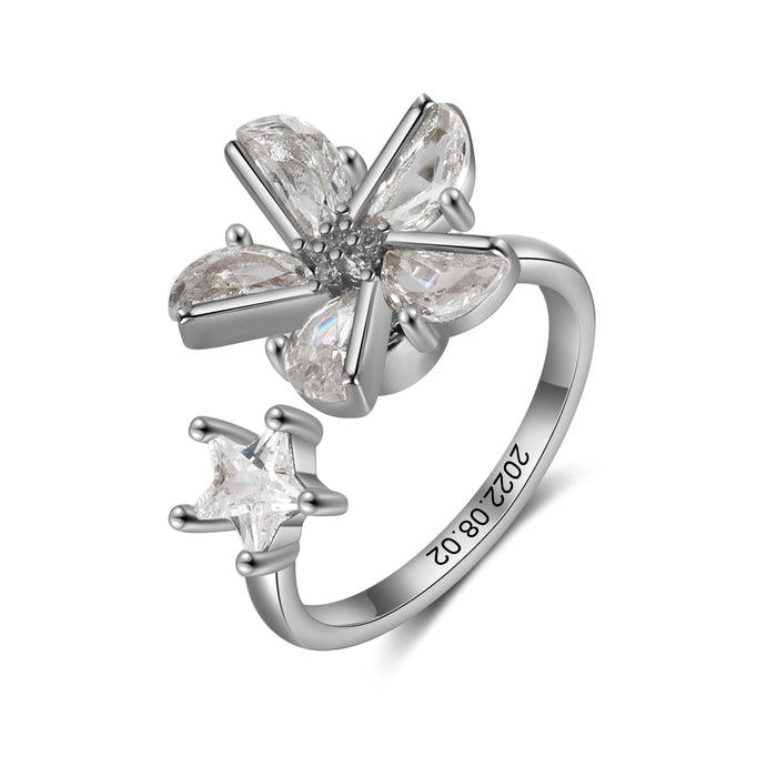 Flower Spinner Ring-Gold Plated Copper Ring