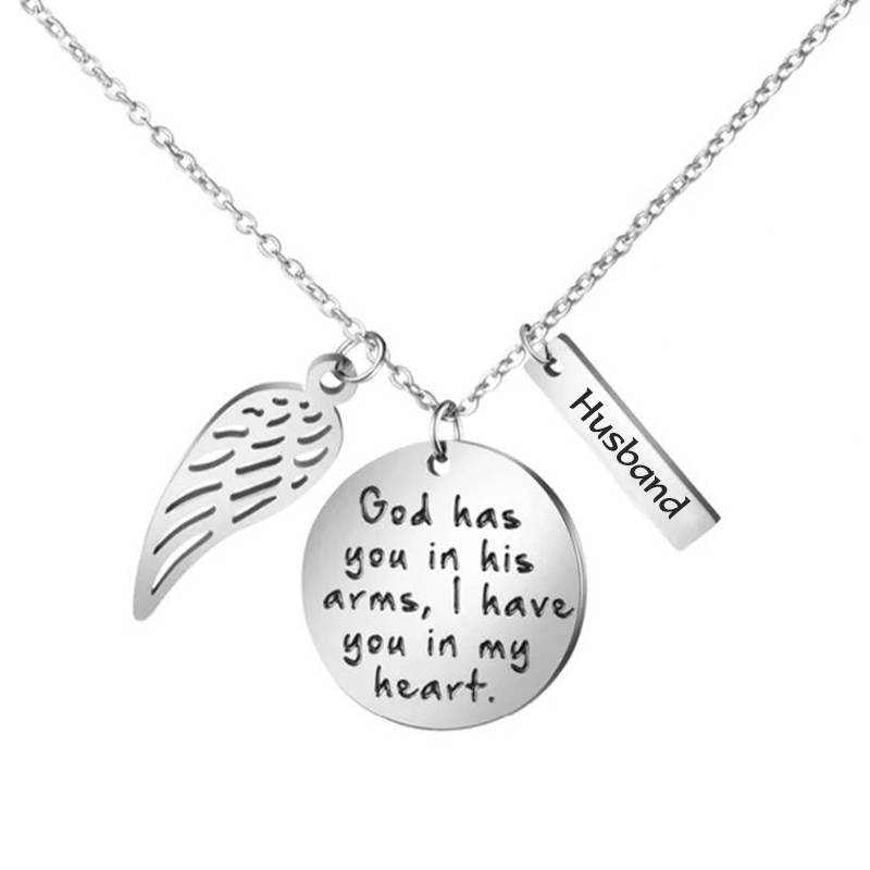 God Has You In His Arms I Have You In My Heart - A Keepsake For Keeping Your Husband Close To Your Heart - luxoz