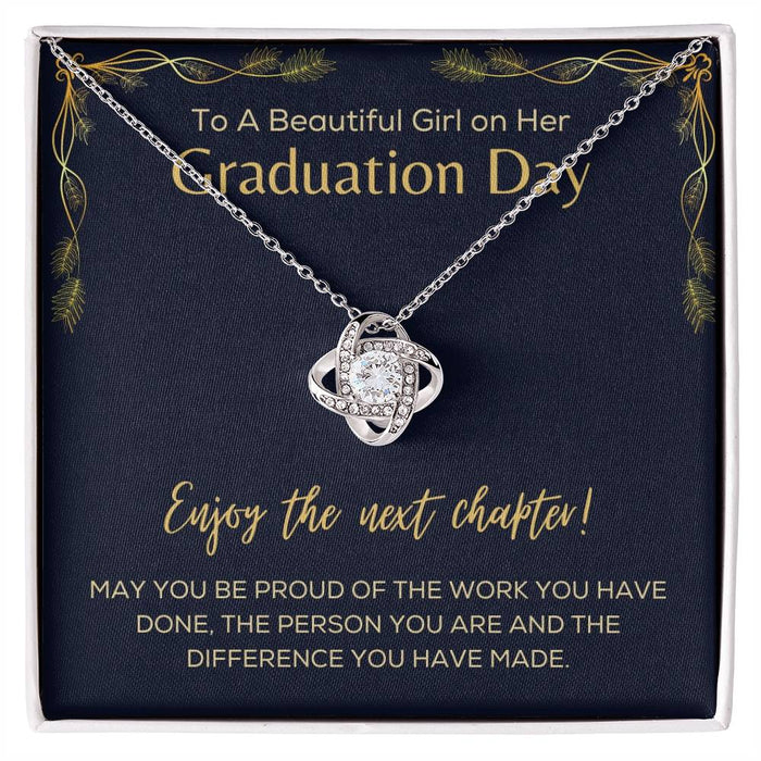 Graduation Day Necklace For Her- Loveknot Necklace