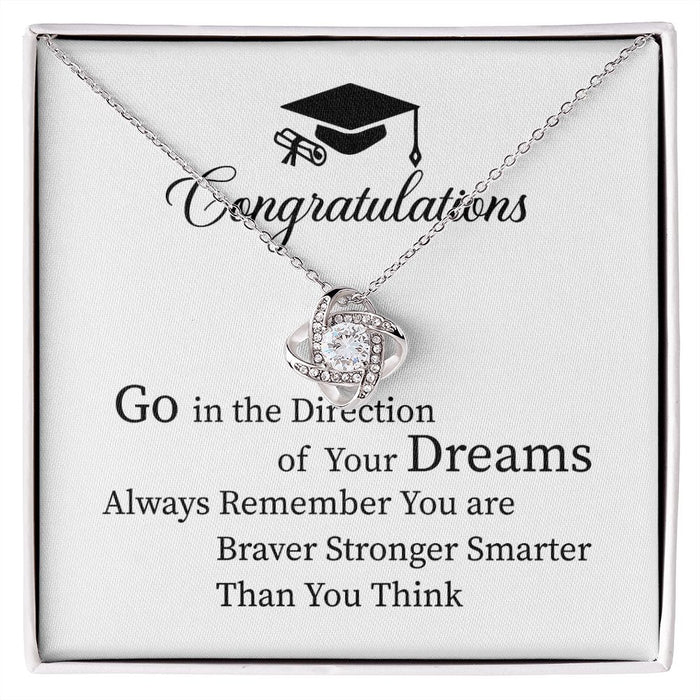 Graduation Gift For Her- Meaningful Jewellery Loveknot Necklace