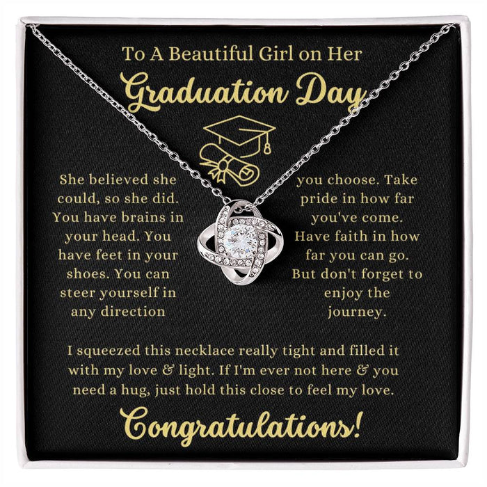 Graduation Jewellery Gift For Her- Loveknot Necklace