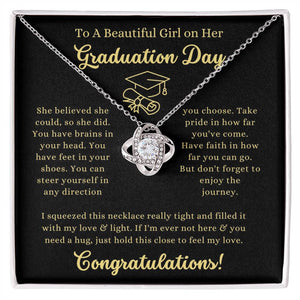 Graduation Jewellery Gift For Her- Loveknot Necklace - luxoz