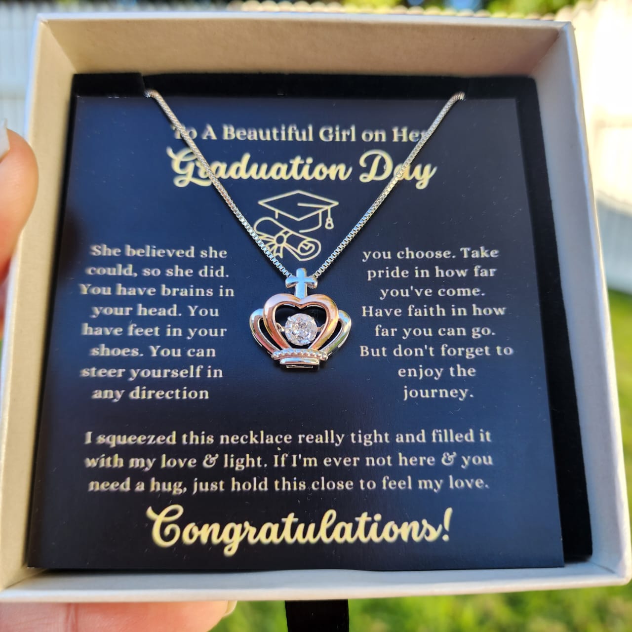 Graduation Necklace For HerCrown Necklace luxoz